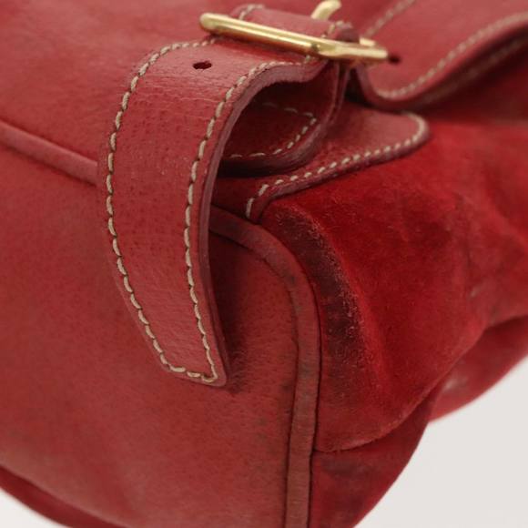 GUCCI Bamboo Backpack Suede Red Gold 003 58 0030 Auth bs19461 - Picture 9 of 16